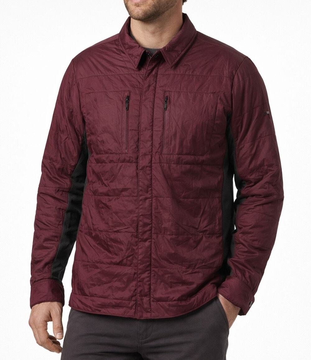 Smartwool Jacket Mens Large Burgundy Insulated Merino Wool Hybrid Coat